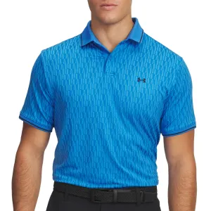 Command Attention Under Armour Playoff Sport Jacquard Polo Shirt - Blue Atlantis/Midnight Navy/Midnight Navy