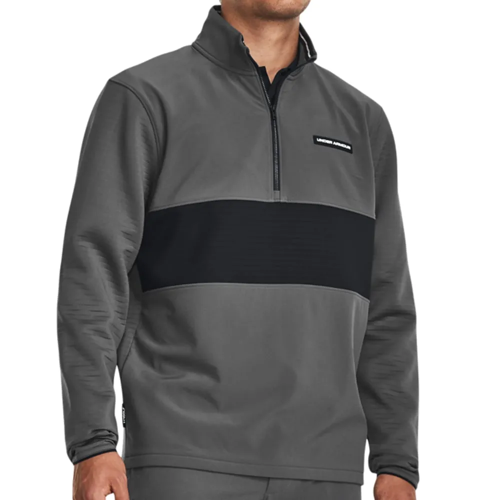 Break Boundaries Under Armour Storm Daytona 1/2 Zip Pullover - Castlerock/White