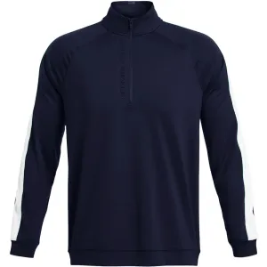 The Fast Lane Choice Back To School Sale Under Armour Storm Midlayer 1/2 Zip Pullover - Midnight Navy/Matrix Green/White