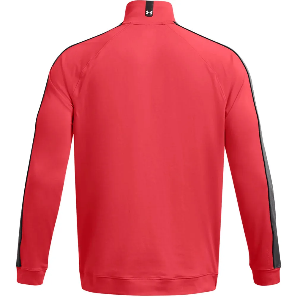 Budget Friendly Under Armour Storm Midlayer 1/2 Zip Pullover - Red Solstice/Castlerock/White
