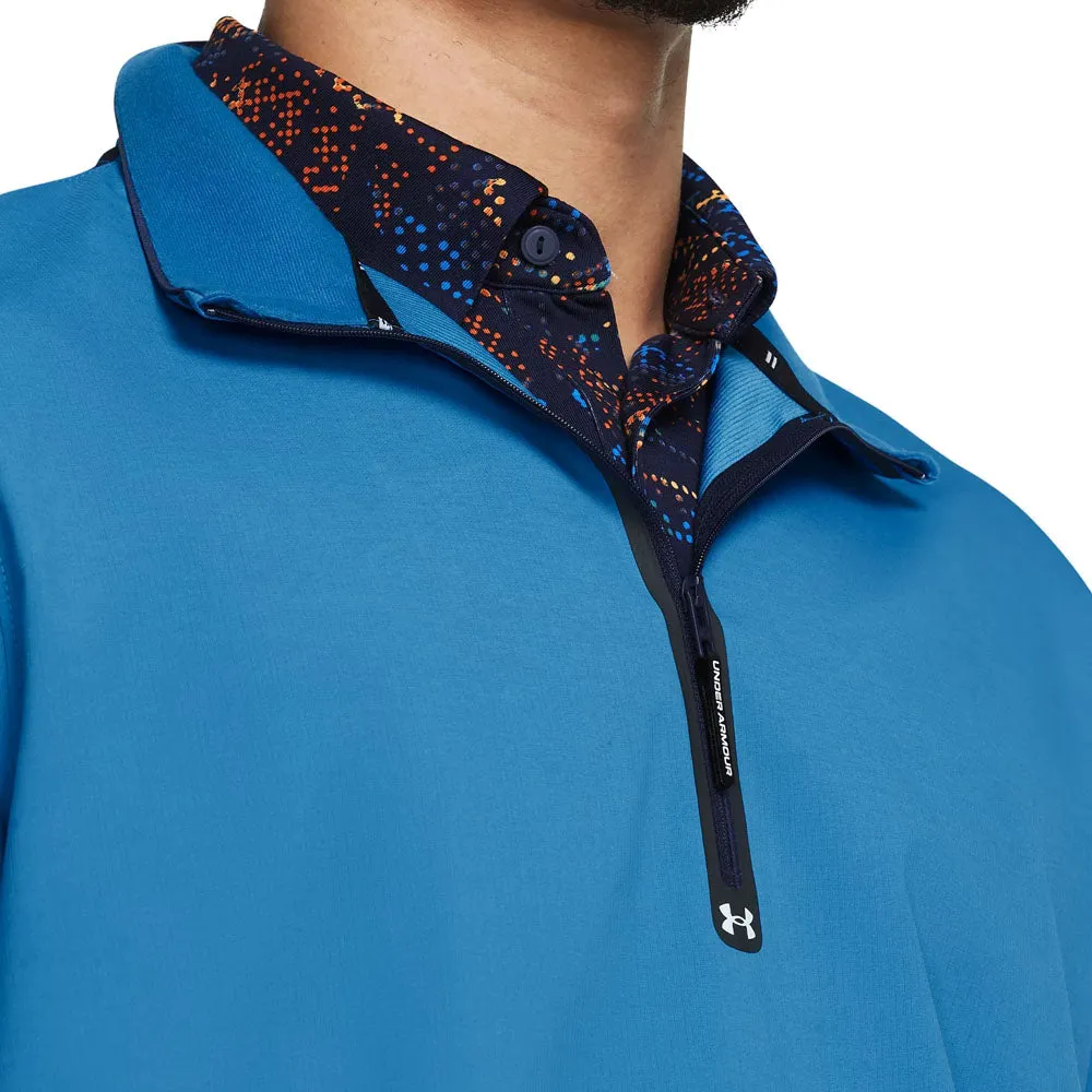Under Armour Storm Windstrike 1/2 Zip Pullover - Photon Blue/Midnight Navy/White Loud Looks, Smooth Moves Move Like You Mean It