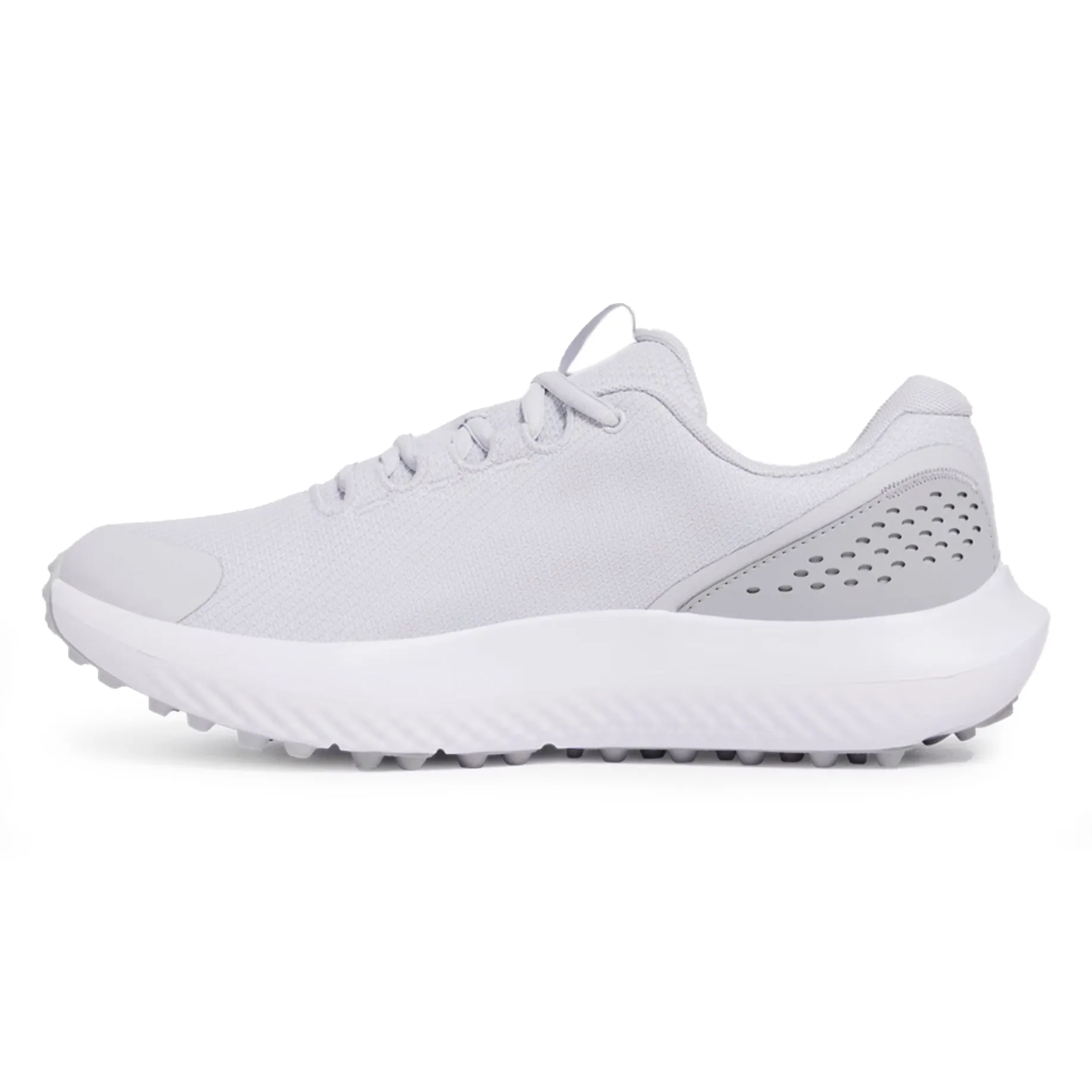 Push Beyond Limits Under Armour Surge Spikeless Golf Shoes - Halo Gray/Metallic Silver