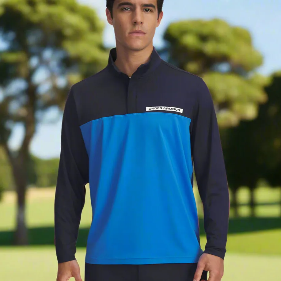 Step Into Strength Power Every Step Under Armour T2G 1/4 Zip Pullover - Midnight Navy/Blue Atlantis/White