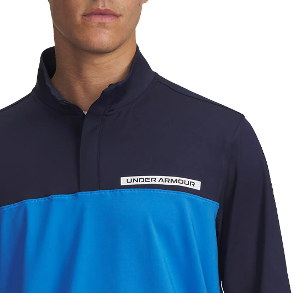 Back To School Sale Under Armour T2G 1/4 Zip Pullover - Midnight Navy/Blue Atlantis/White