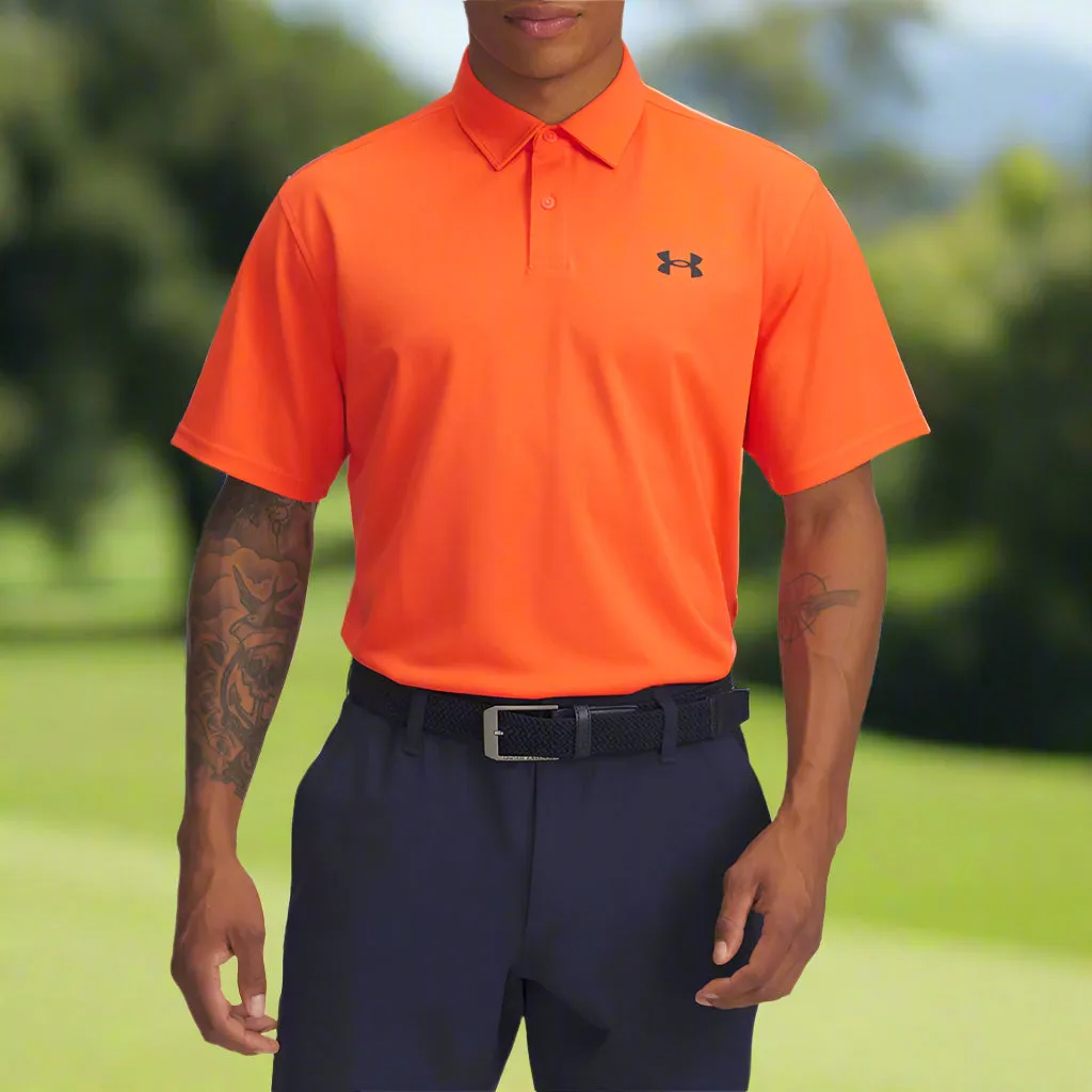 Under Armour T2G Pique Polo Shirt - Fire/Black Black Friday Deal