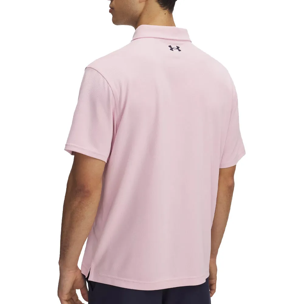 Engineered for Speed Memorial Day Sale Under Armour T2G Pique Polo Shirt - Prime Pink/Midnight Navy
