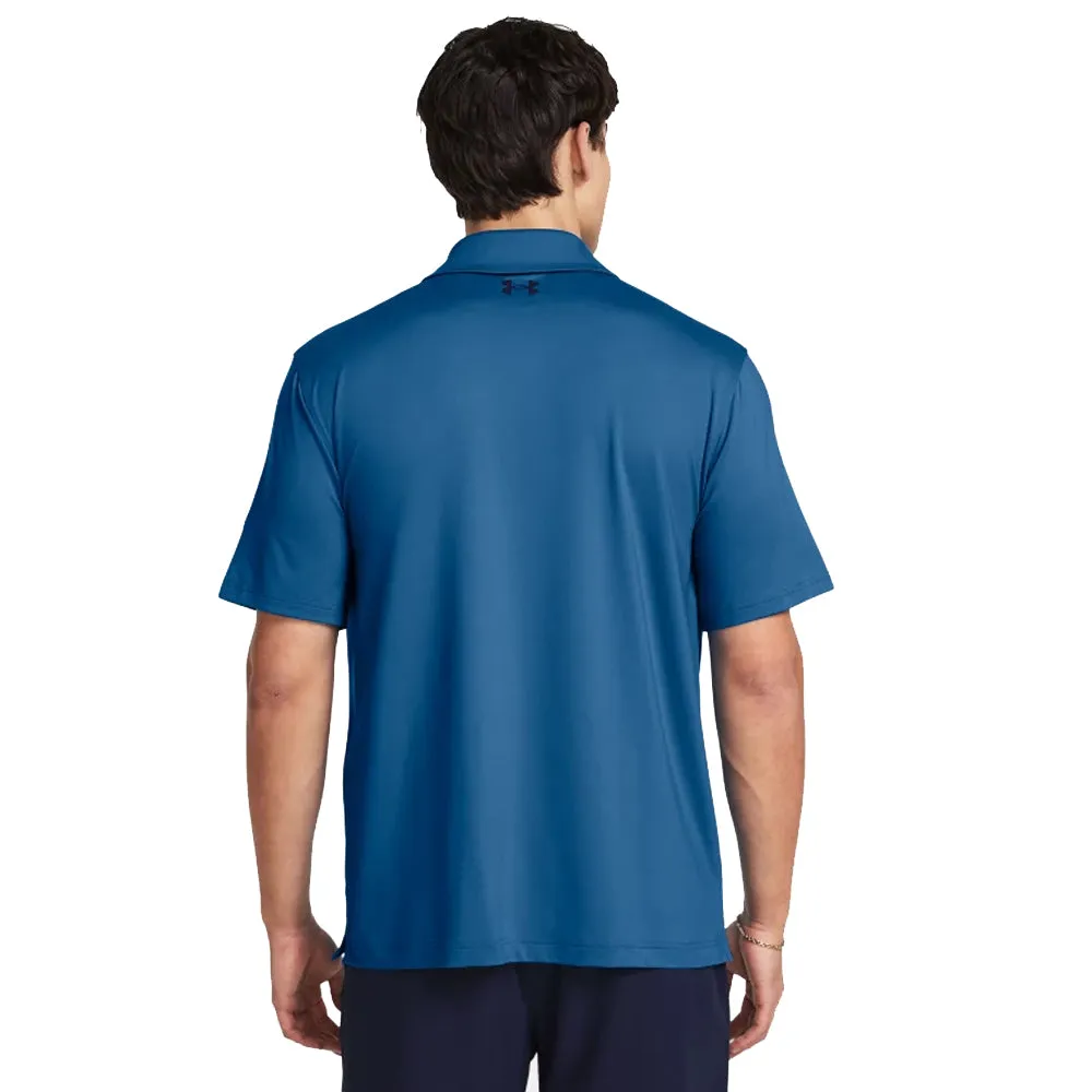 The Fast Lane Choice Under Armour T2G Polo Shirt - Photon Blue/Midnight Navy