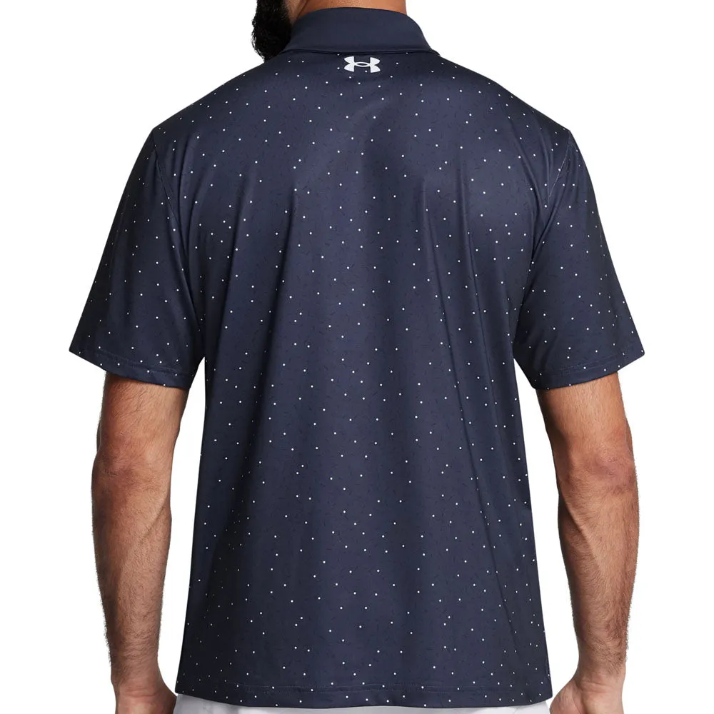 Under Armour T2G Printed Polo Shirt - Midnight Navy/Black Stay in Motion