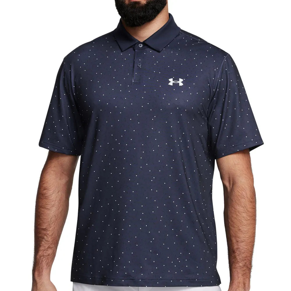 Game-Changer Footwear Under Armour T2G Printed Polo Shirt - Midnight Navy/Black