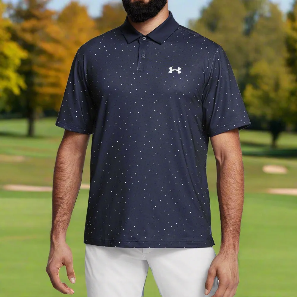 Under Armour T2G Printed Polo Shirt - Midnight Navy/Black Walk with Power