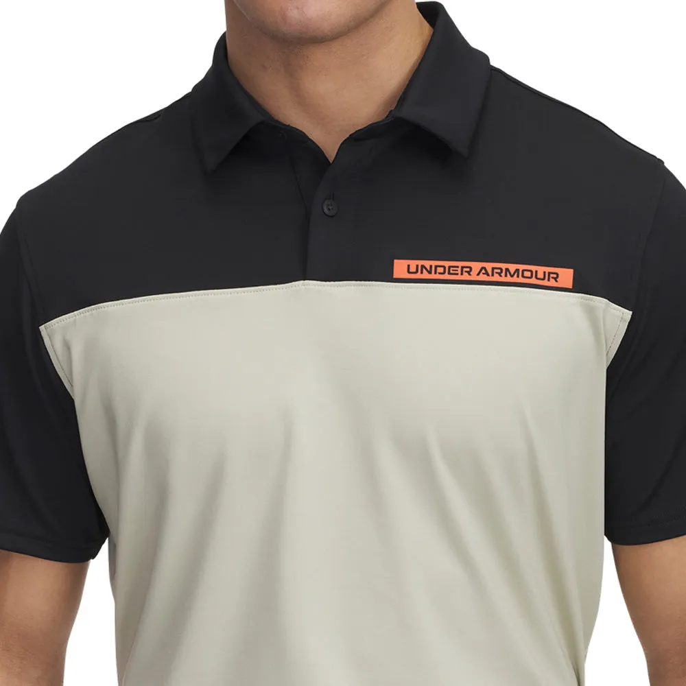 Clearance Sale Fearlessly You Under Armour Tee To Green Color Block Polo Shirt - Black/Khaki Base/Fire