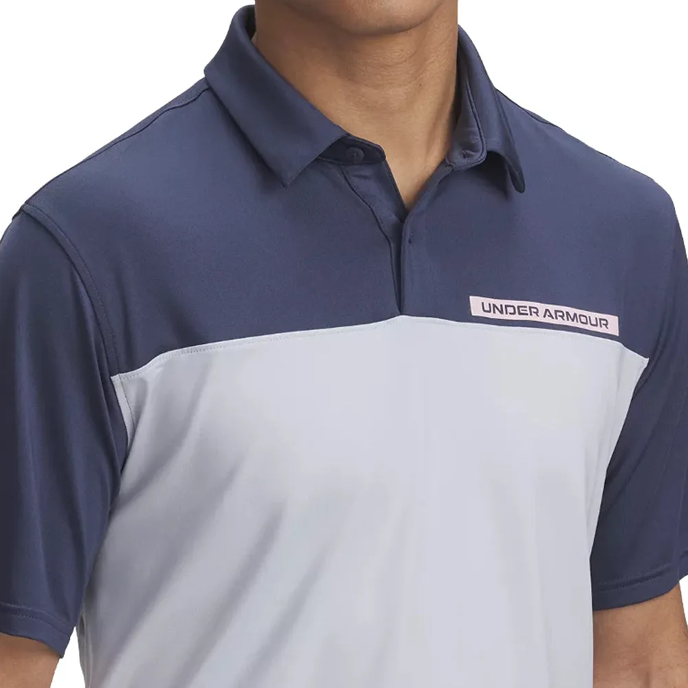 Black Friday Deal Independence Day Sale Under Armour Tee To Green Color Block Polo Shirt - Downpour Grey/Halo Gray/Prime Pink