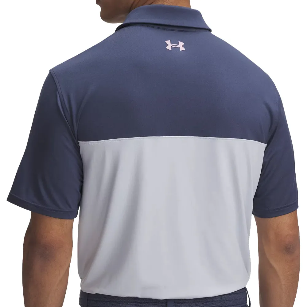 Power Every Step Under Armour Tee To Green Color Block Polo Shirt - Downpour Grey/Halo Gray/Prime Pink