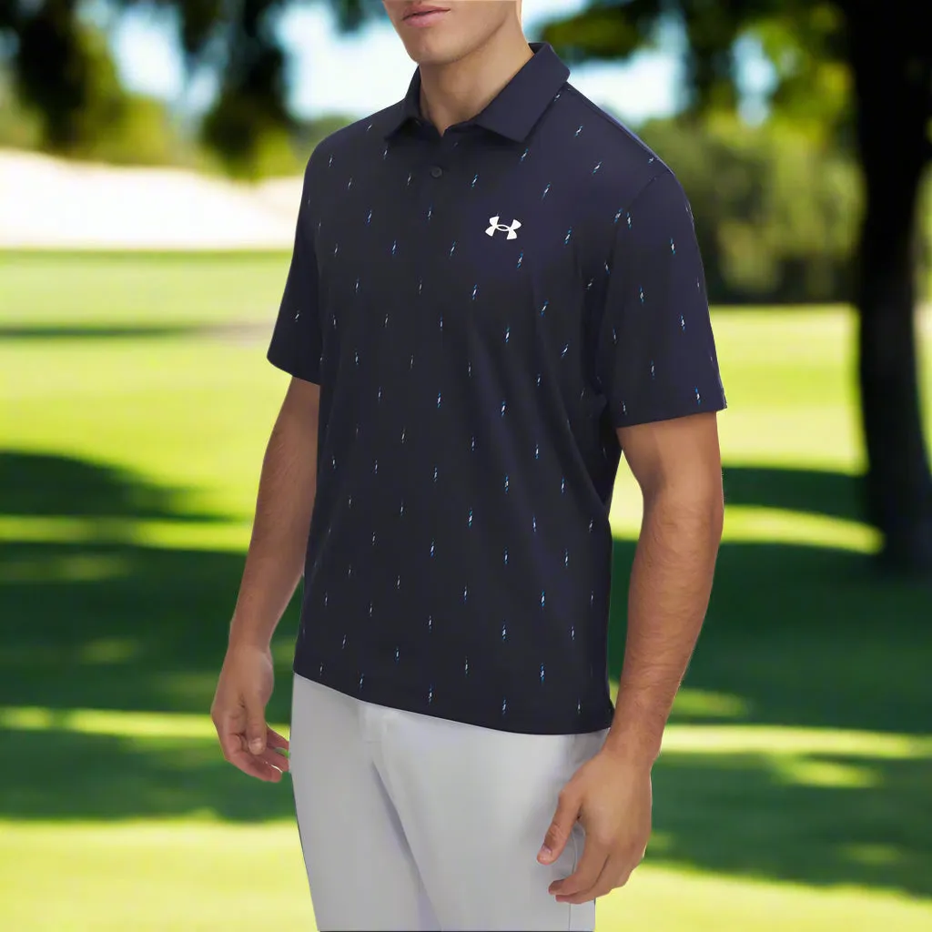 Economical Under Armour Tee To Green Printed Polo Shirts - Midnight Navy/White