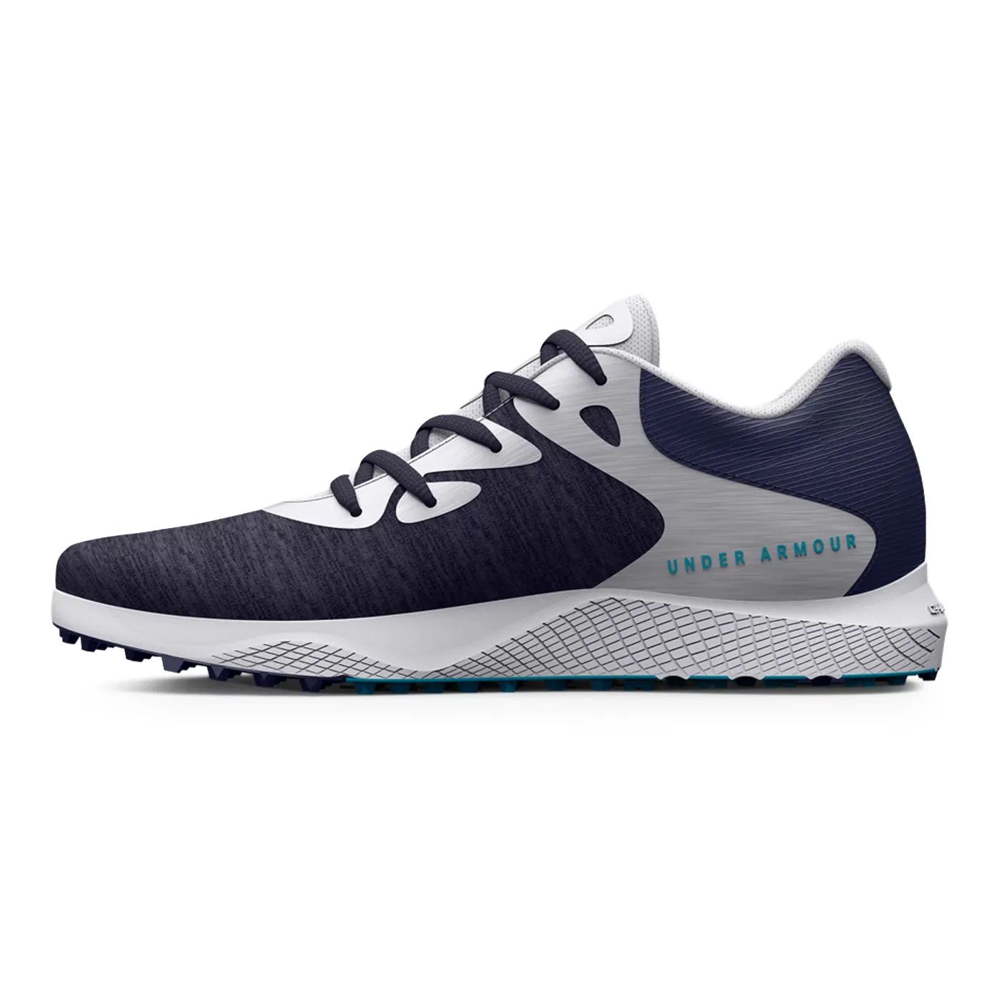 Under Armour Women'S Charged Breathe 2 Knit Spikeless Golf Shoes - Midnight Navy/White Step Into Strength All Eyes on You