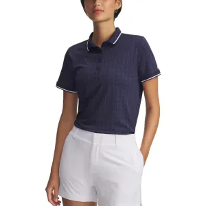 Footwear for the Fearless Bring the Heat Under Armour Women'S Drive Jacquard Golf Polo Shirt - Midnight Navy/White