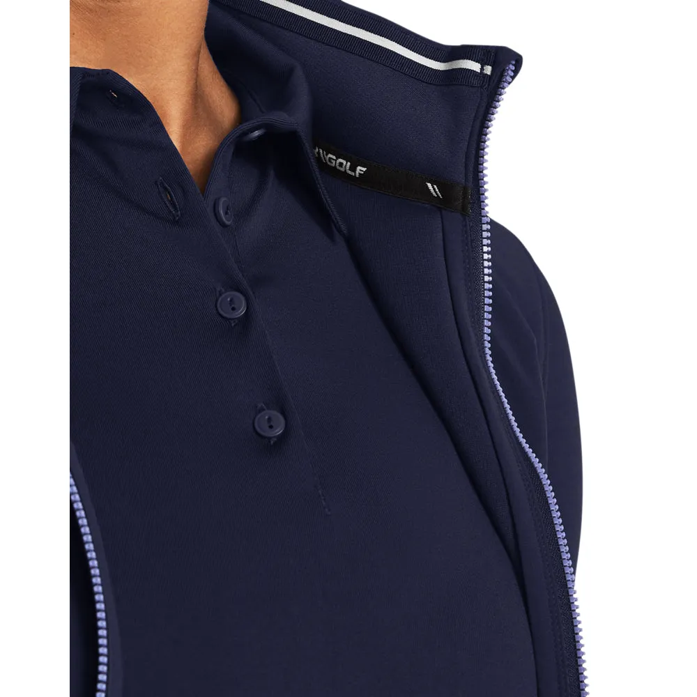 President's Day Sale Rule the Streets Under Armour Women'S Storm Daytona Golf Full Zip - Midnight Navy / Metallic Silver