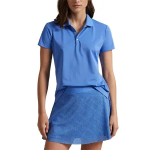 Hit Your Next Level Rlx Ralph Lauren Women'S Tour Performance Golf Shirt- Summer Blue