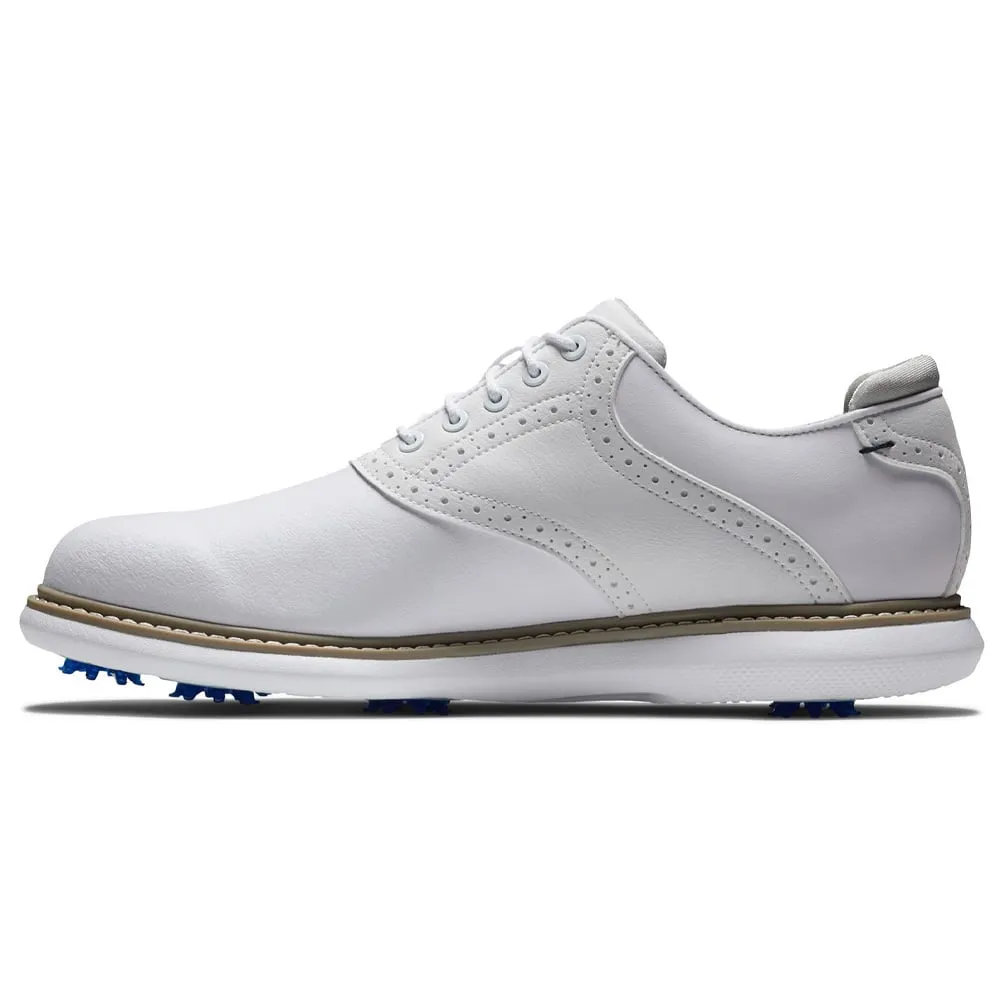 Black Friday Exclusive Own Every Step Footjoy Traditions Spiked Waterproof Shoes - White