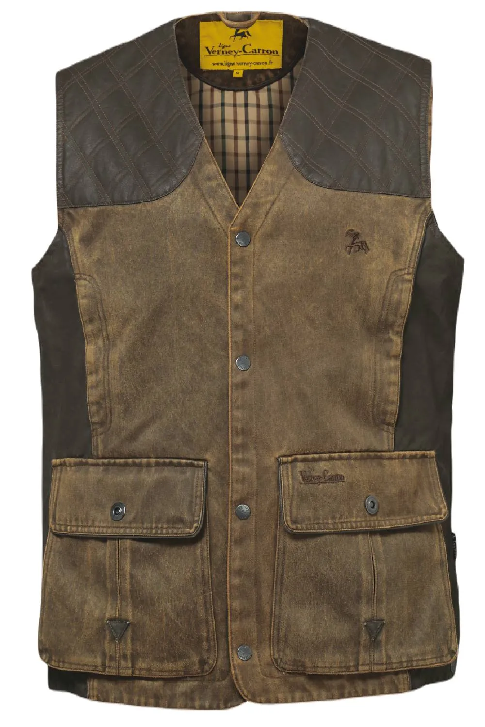 Verney Carron Fox Evo Original Vest Checkered Casual Shirts