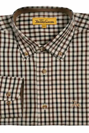 Verney Carron Vivien Cotton Checked Shirt Shooting Oxford Shirts