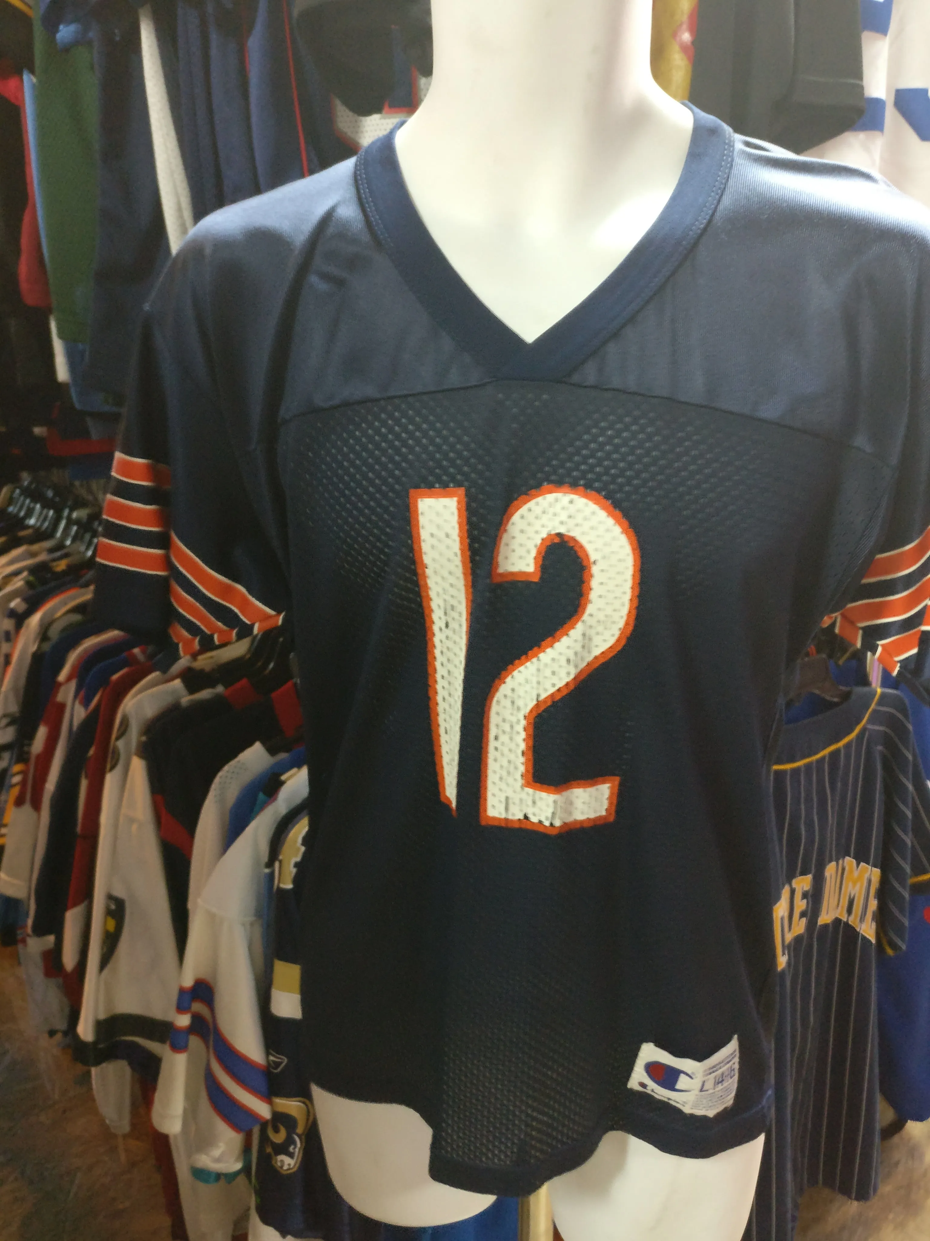 Vintage #12 ERIC KRAMER Chicago Bears NFL Champion Jersey 14-16