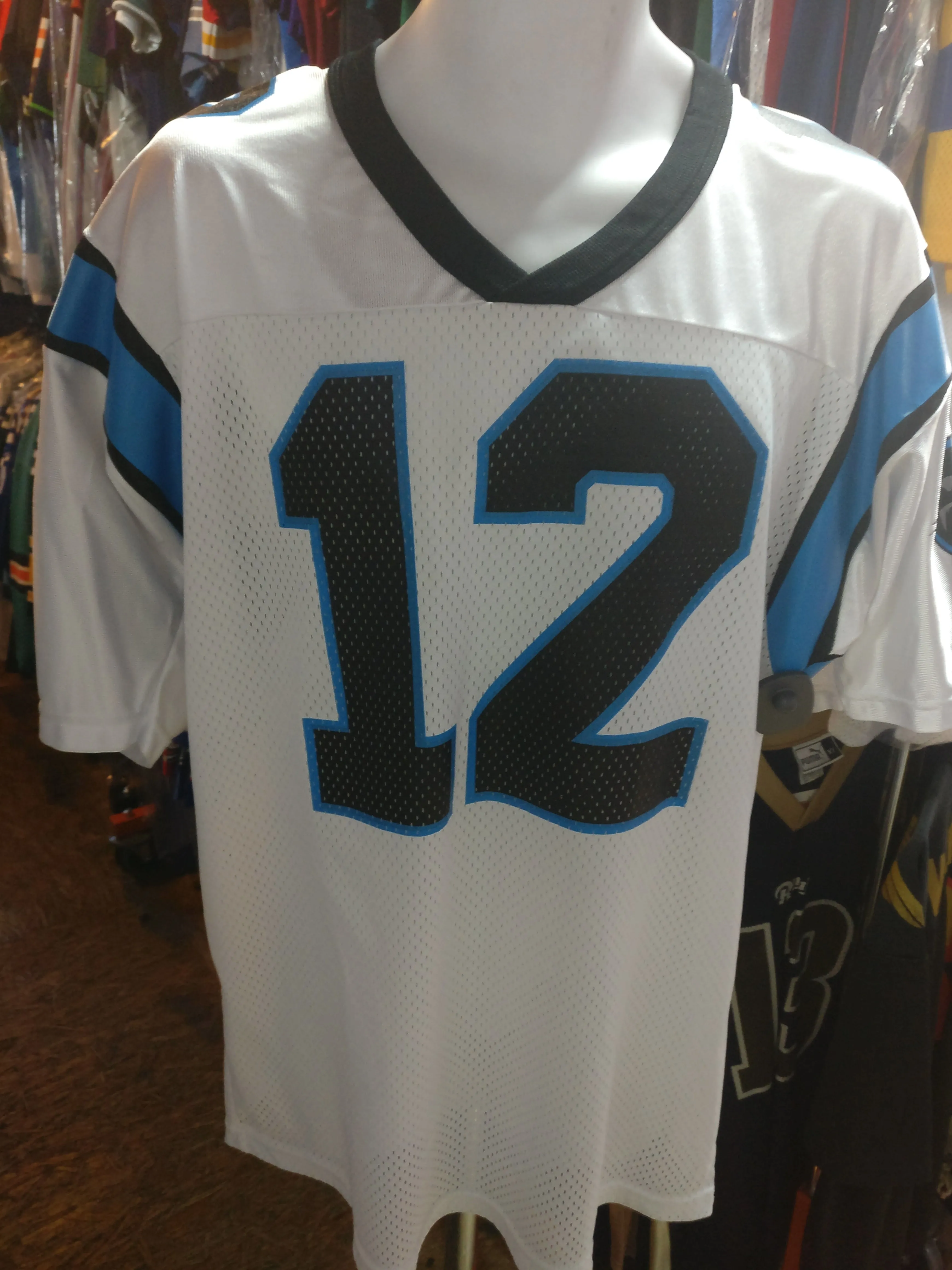 Vintage #12 KERRY COLLINS Carolina Panthers NFL Champion Jersey 44