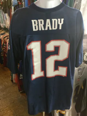 Vintage #12 TIM BRADY New England Patriots NFL Jersey L