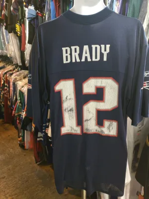 Vintage #12 TOM BRADY New England Patriots NFL Reebok Jersey M