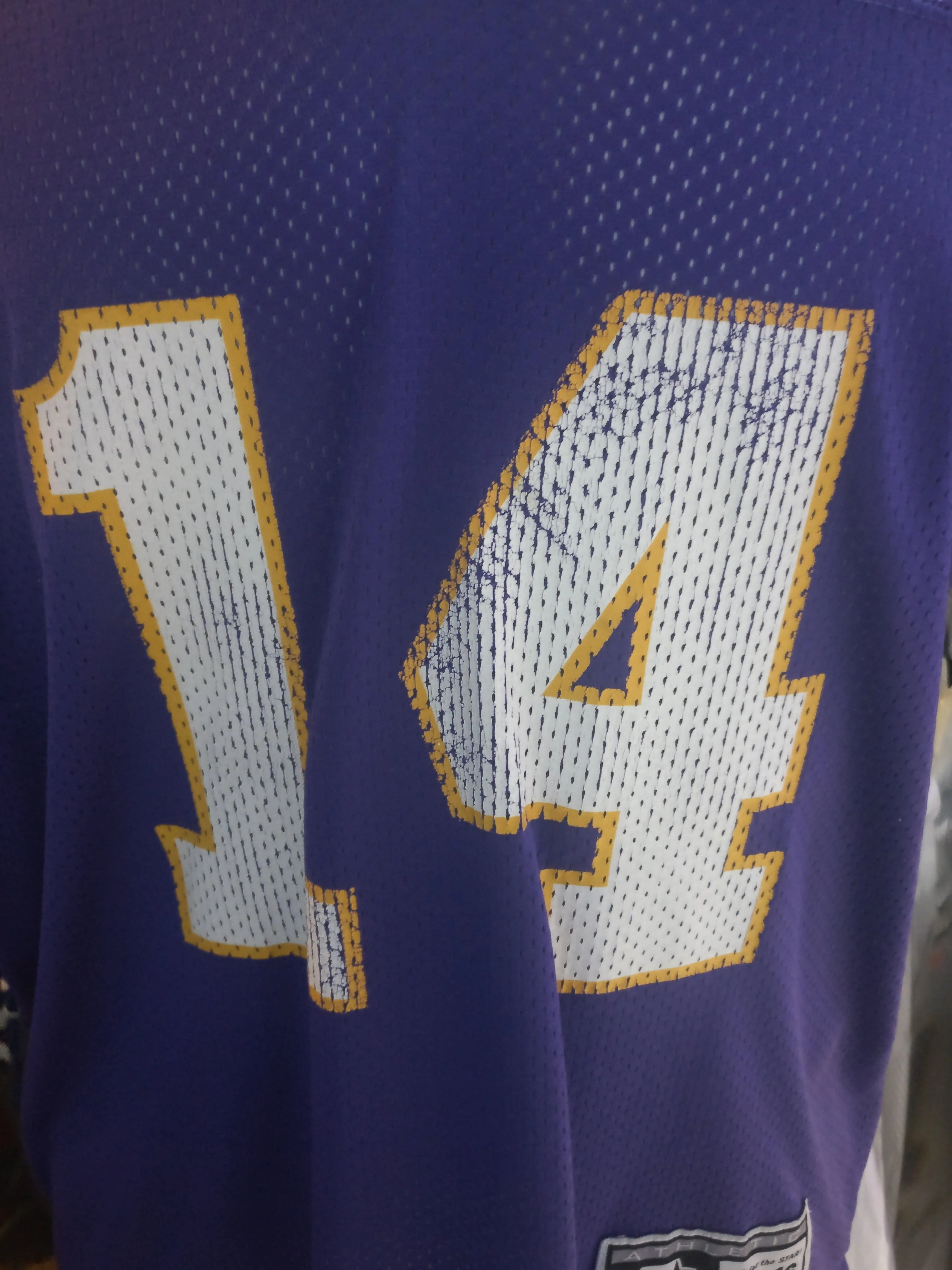 Vintage #14 BRAD JOHNSON Minnesota Vikings NFL Starter Jersey YL