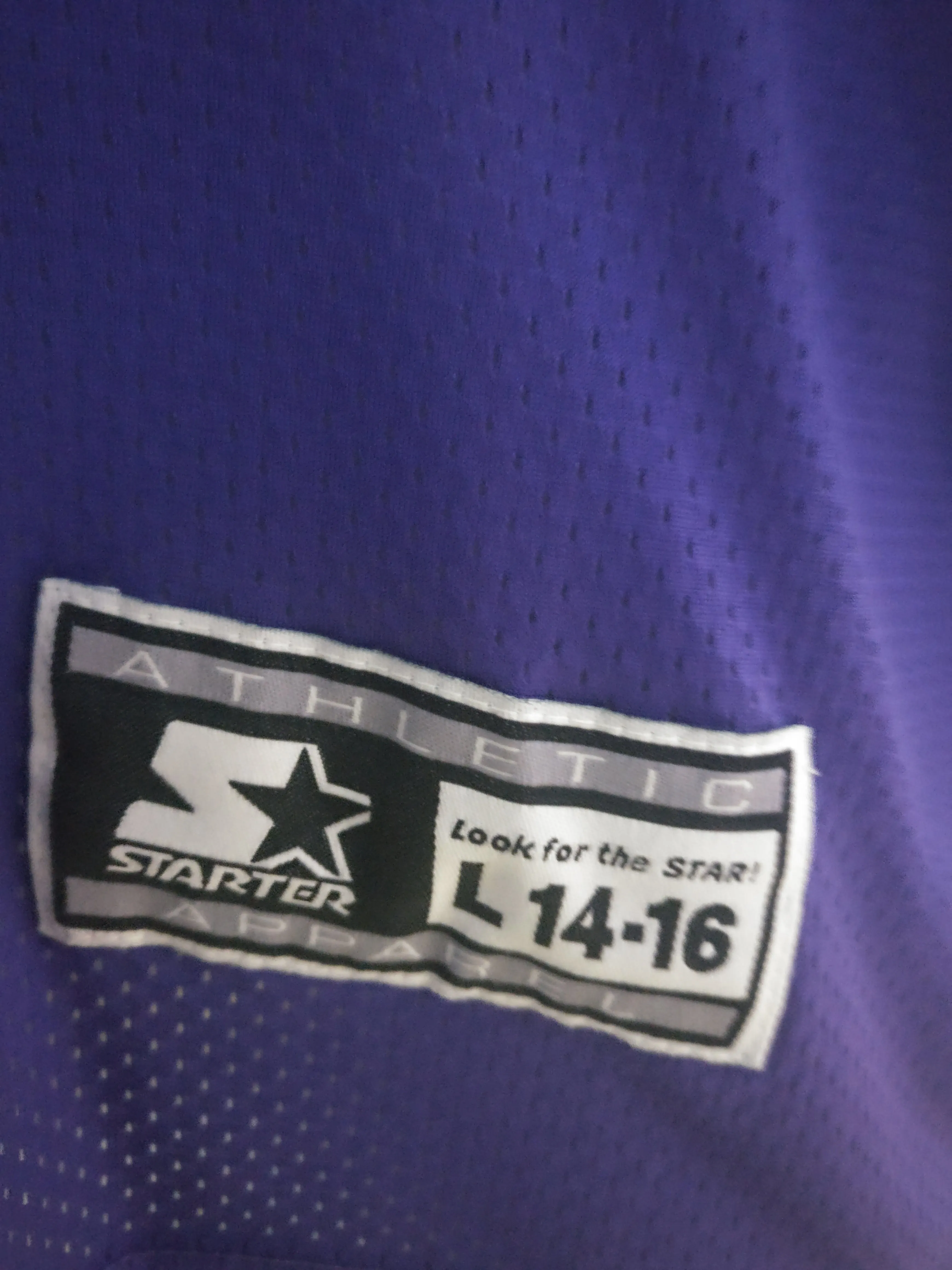 Vintage #14 BRAD JOHNSON Minnesota Vikings NFL Starter Jersey YL