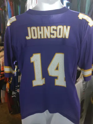 Vintage #14 BRAD JOHNSON Minnesota Vikings NFL Starter Jersey YL