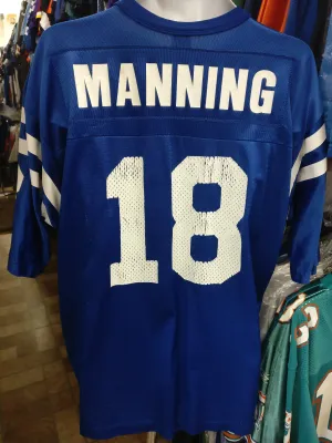 Vintage #18 PEYTON MANNING Indianapolis Colts NFL Champion Jersey 44