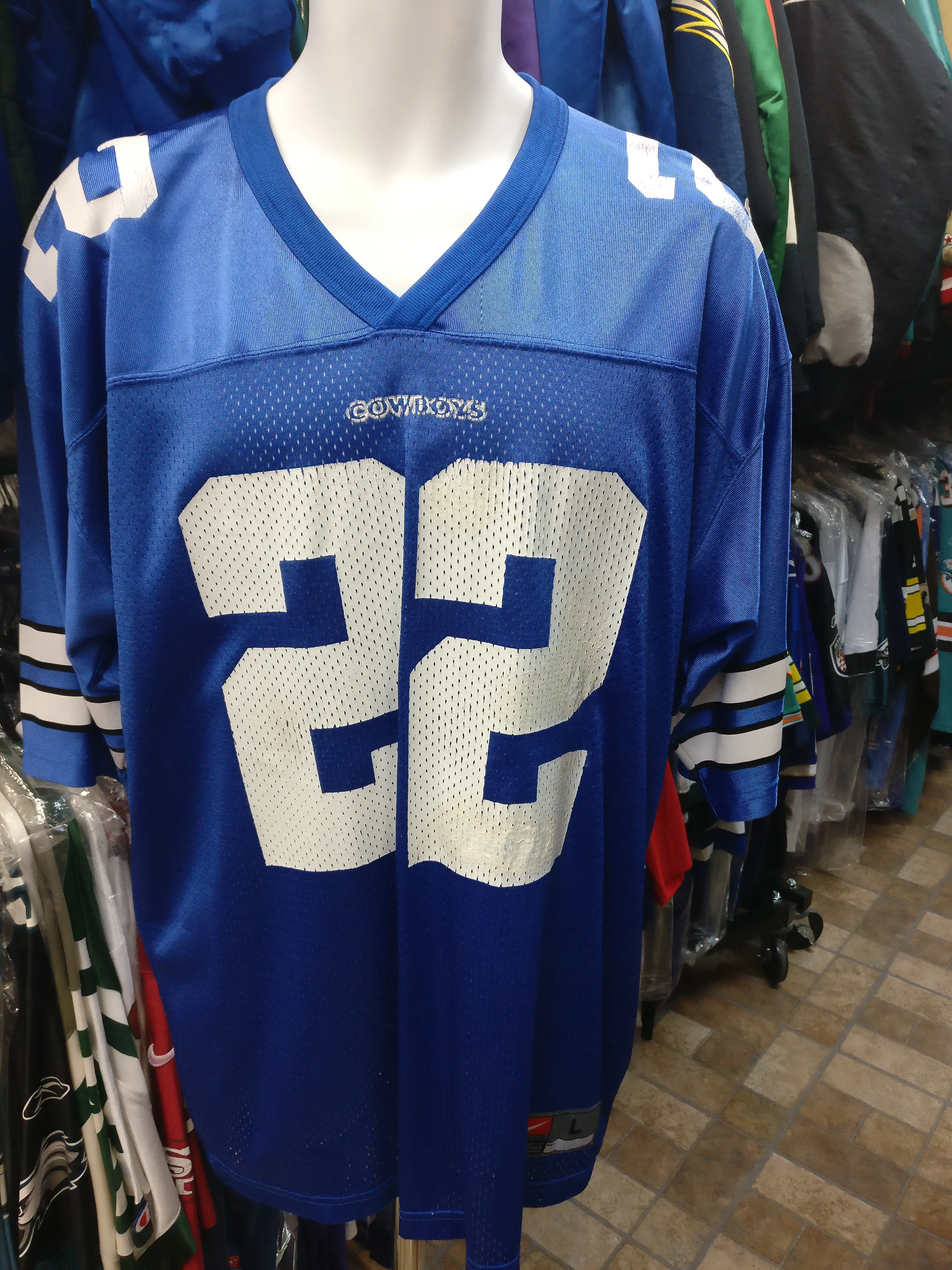 Vintage #22 EMMITT SMITH Dallas Cowboys NFL Nike Jersey L