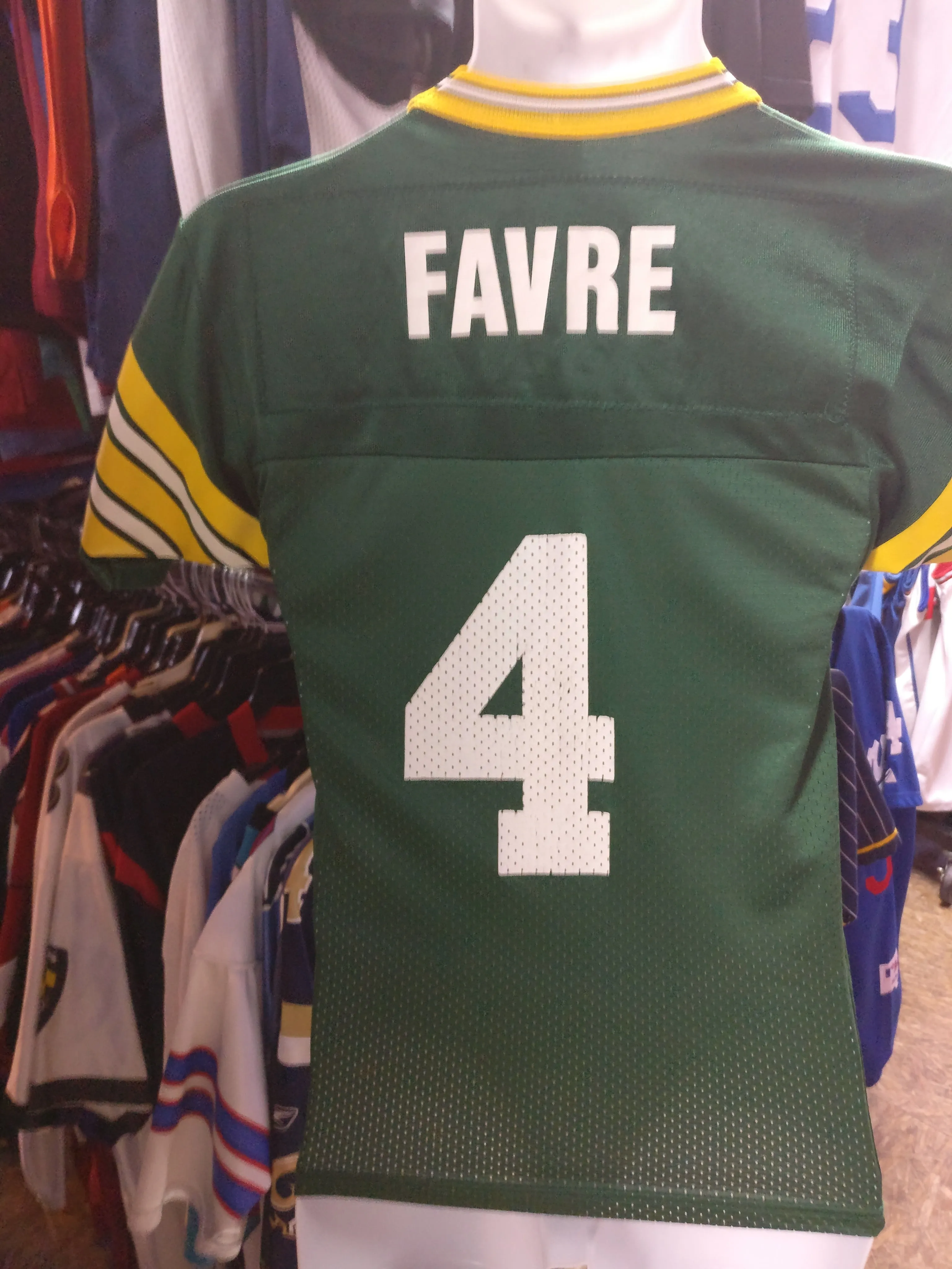 Vintage #4 BRETT FAVRE Green Bay Packers NFL Champion Jersey 6-8