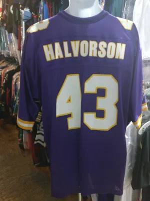 Vintage #43 HALVORSON Minnesota Vikings NFL Nike Jersey L