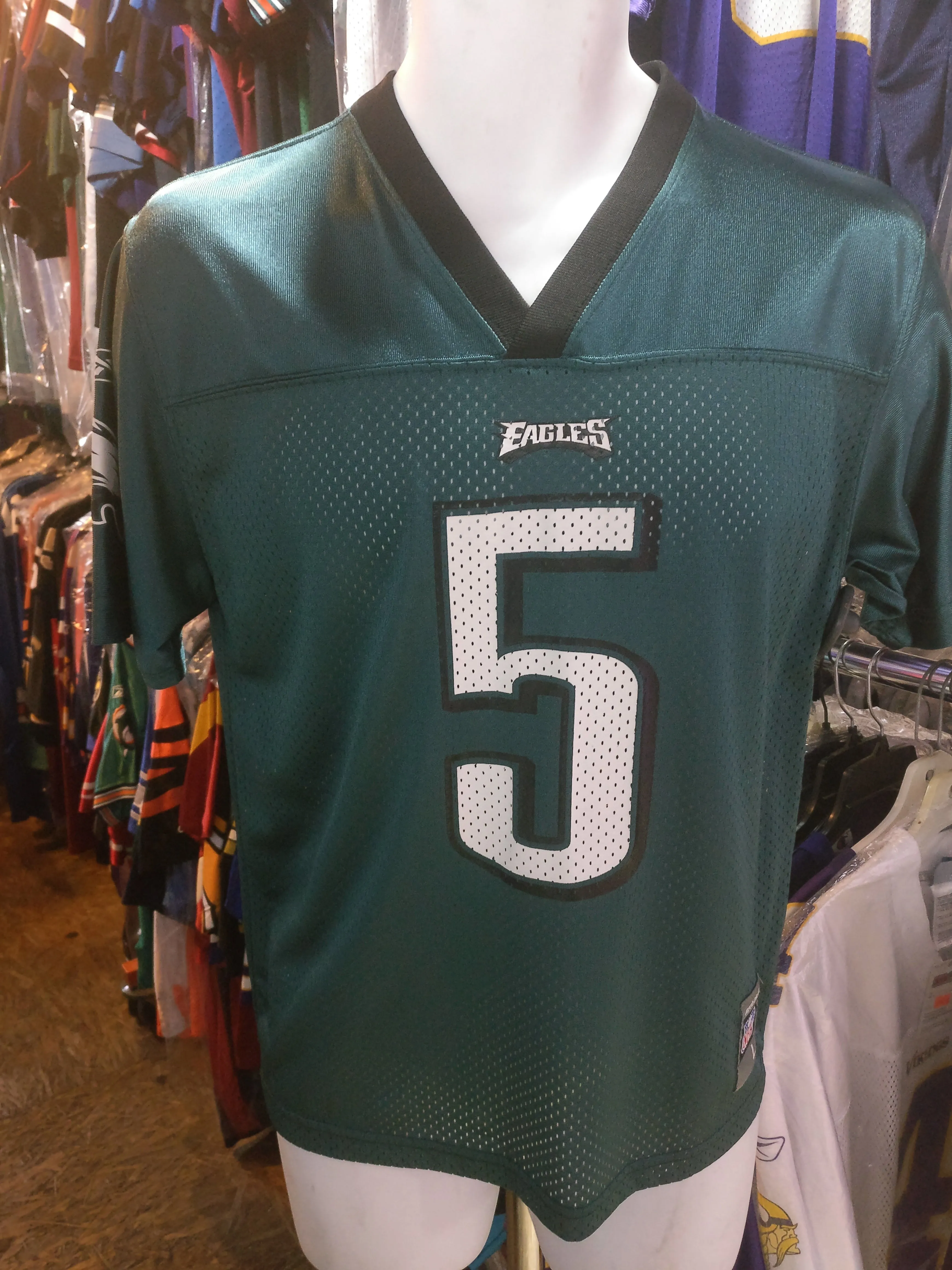 Vintage #5 DONOVAN McNABB Philadelphia Eagles NFL Reebok Jersey YL