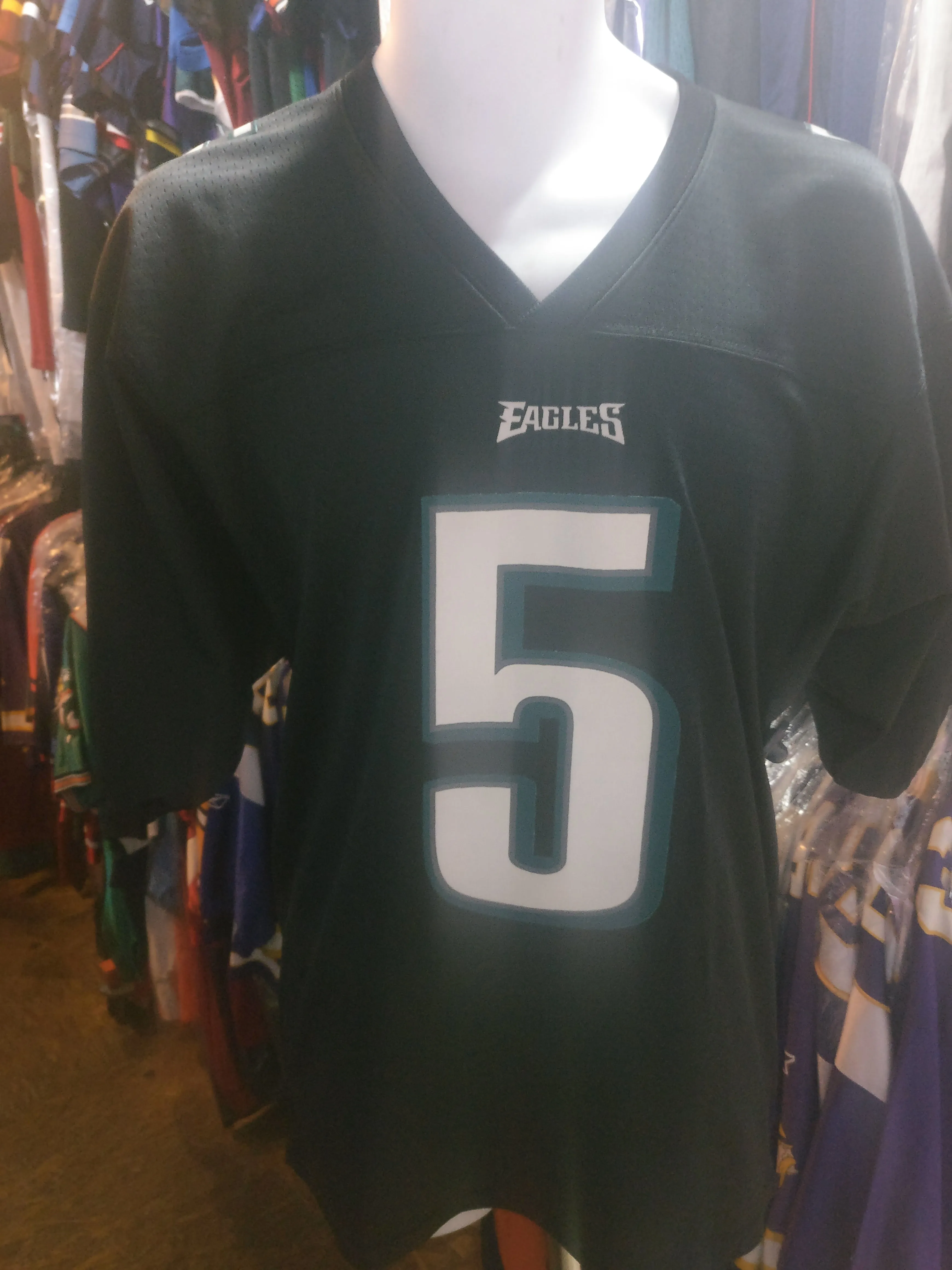 Vintage #5 DONOVAN McNABB Philadelphia Eagles NFL Team Work Jersey M