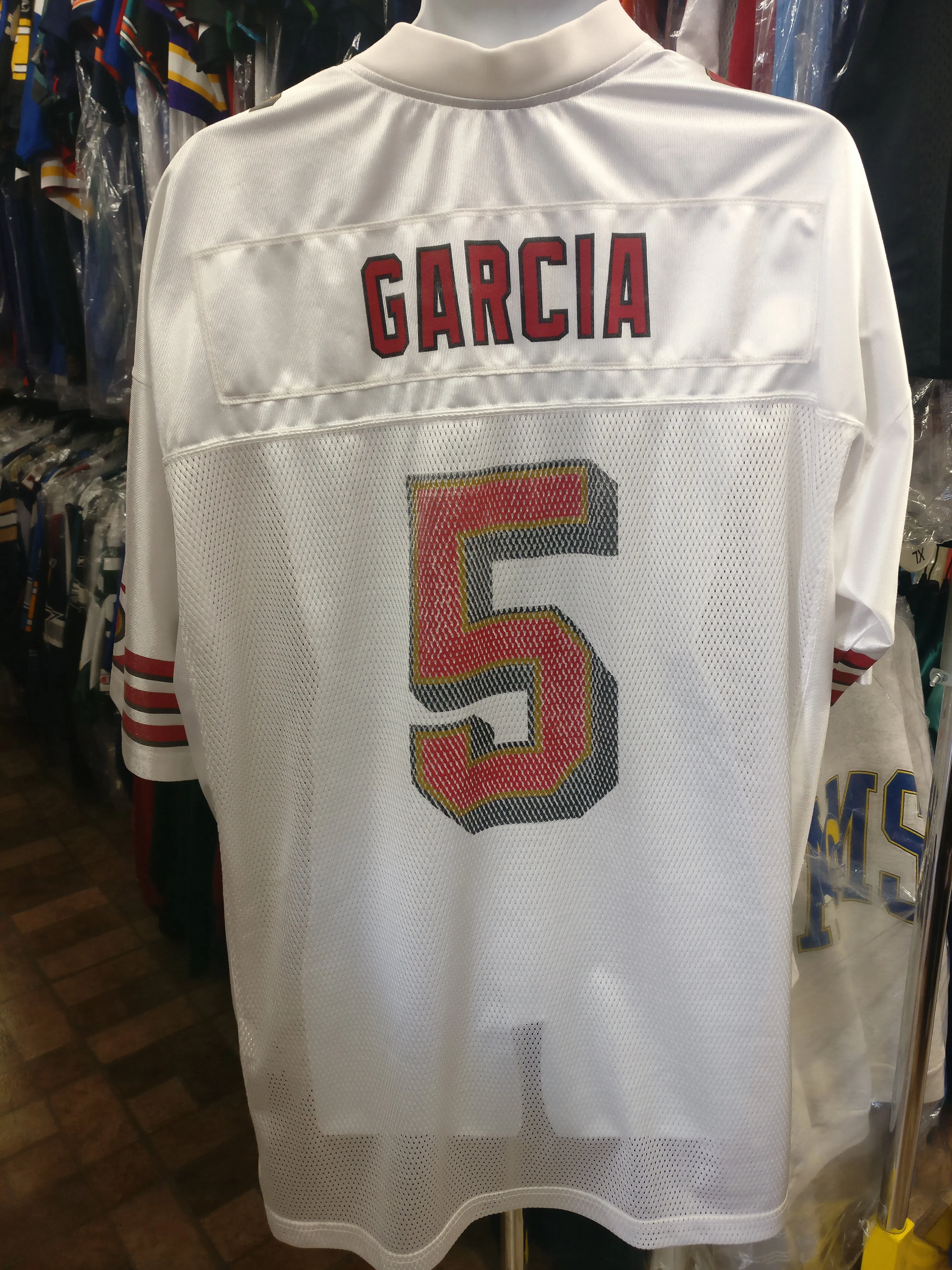 Vintage #5 JEFF GARCIA San Francisco 49ers NFL Reebok Jersey XL