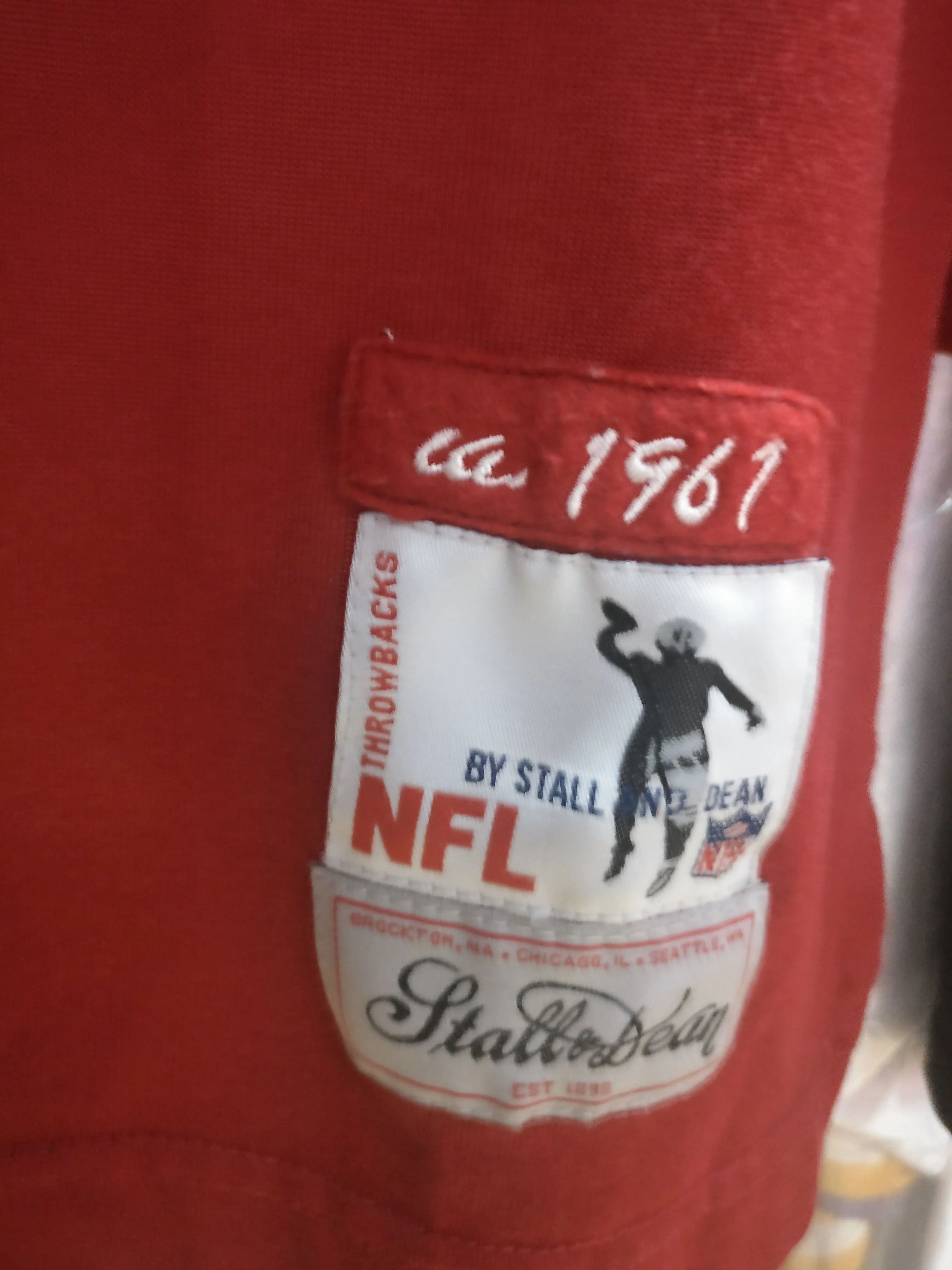 Vintage '61 #63 BOSTON PATRIOTS NFL Stall & Dean Jersey 56