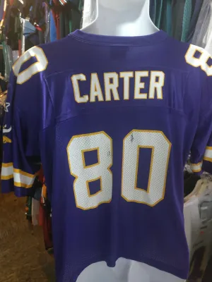 Vintage #80 CRIS CARTER Minnesota Vikings NFL Starter Jersey YL