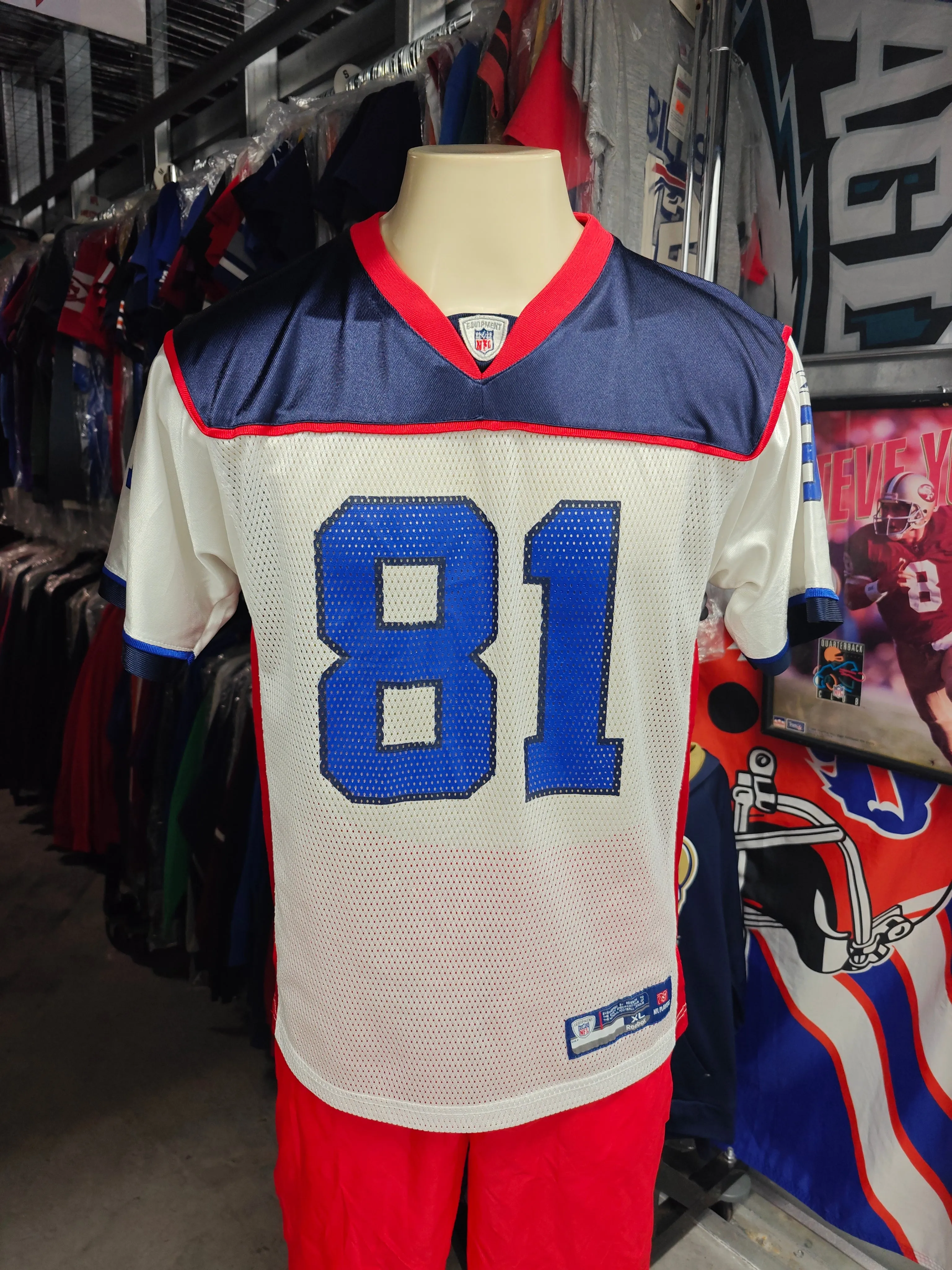 Vintage #81 TERRELL OWENS Buffalo Bills NFL Reebok Jersey YXL