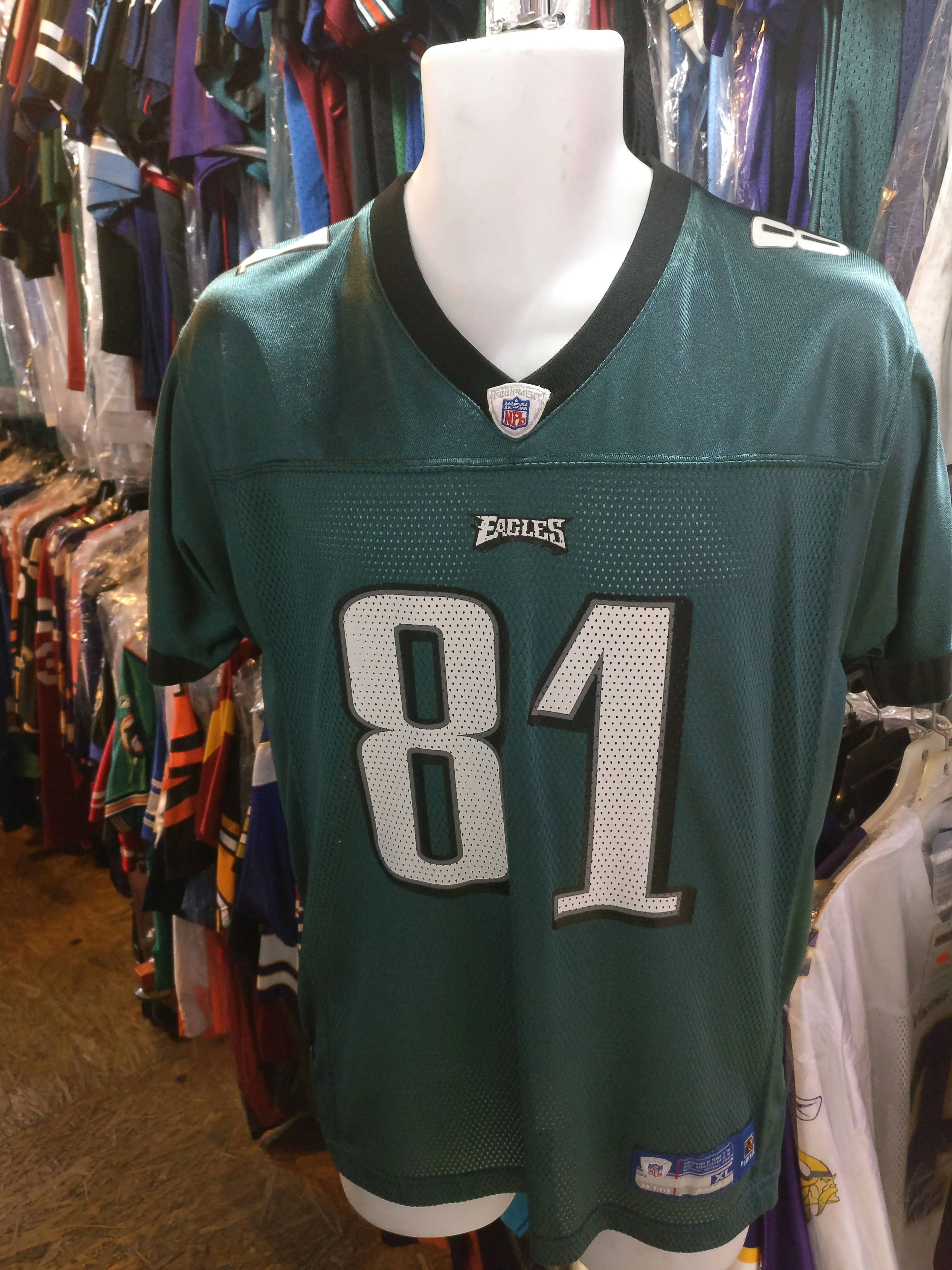 Vintage #81 TERRELL OWENS Philadelphia Eagles NFL Reebok Jersey YXL