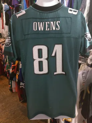 Vintage #81 TERRELL OWENS Philadelphia Eagles NFL Reebok Jersey YXL