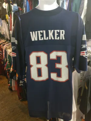 Vintage #83 WES WELKER New England Patriots NFL Reebok Jersey M