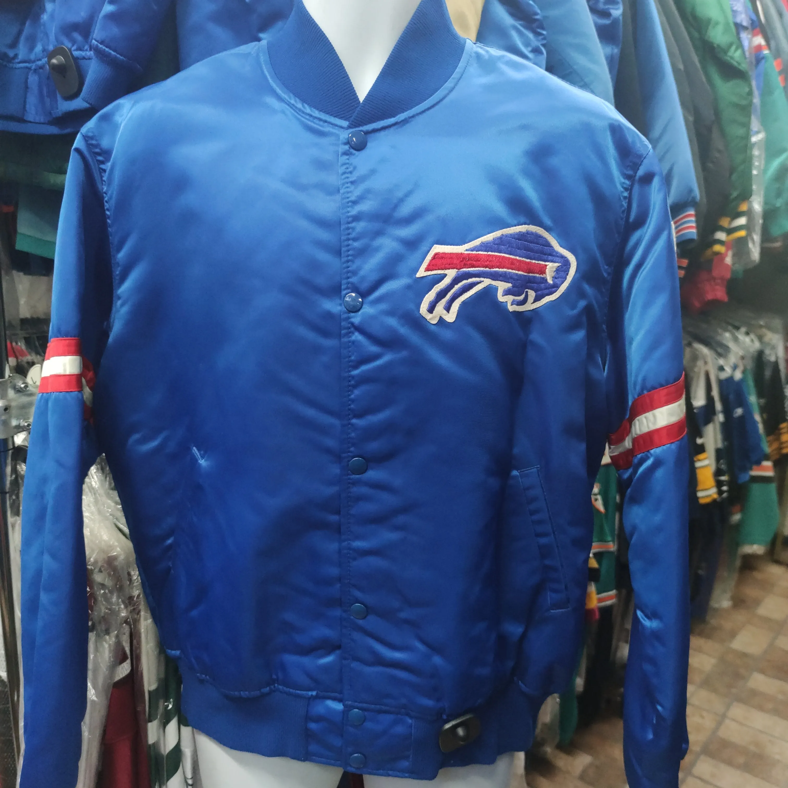 Vintage 90s BUFFALO BILLS NFL Starter Nylon Jacket L