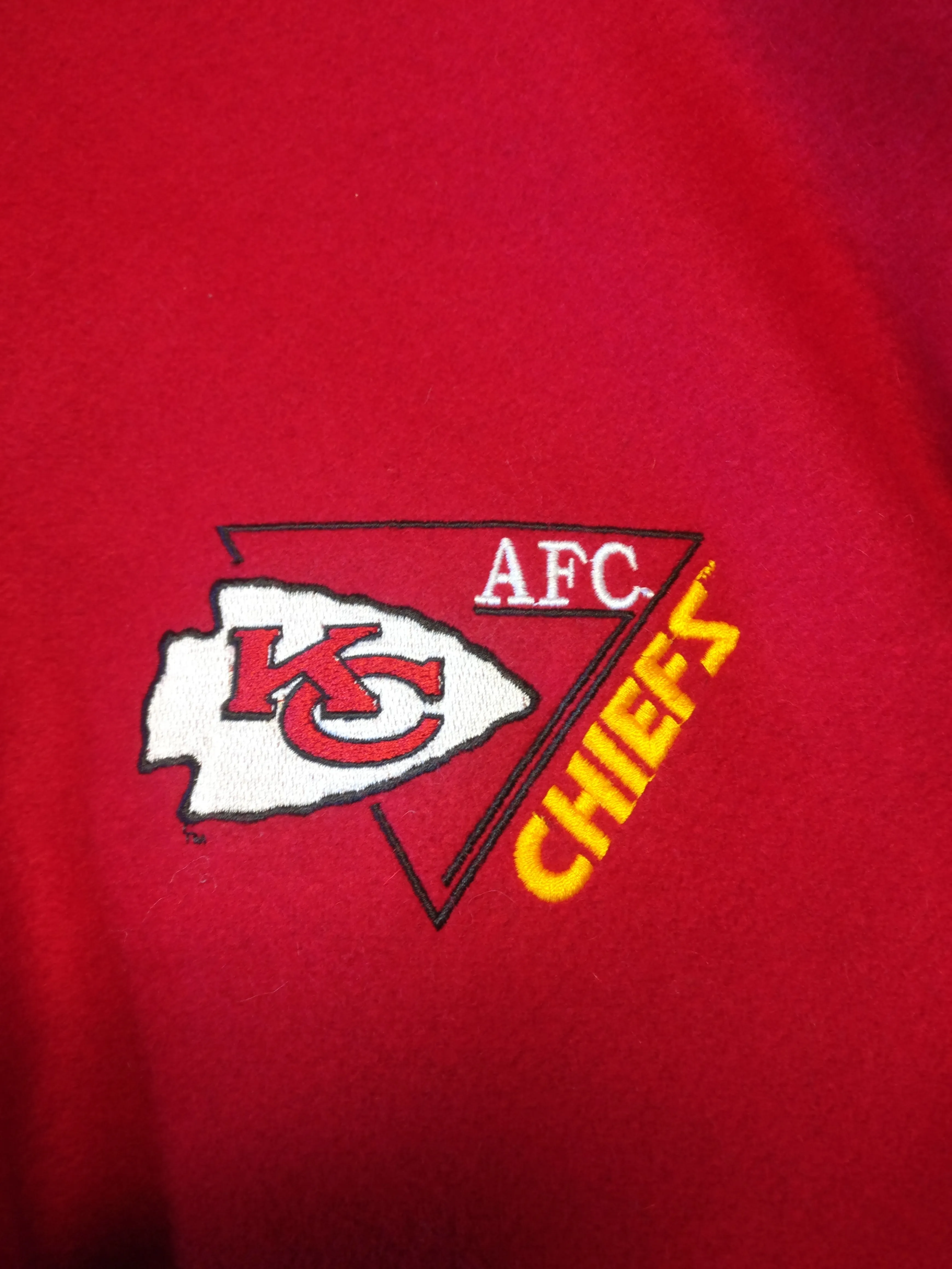 Vintage 90s KANSAS CITY CHIEFS AFC NFL Delong Varsity Jacket XL