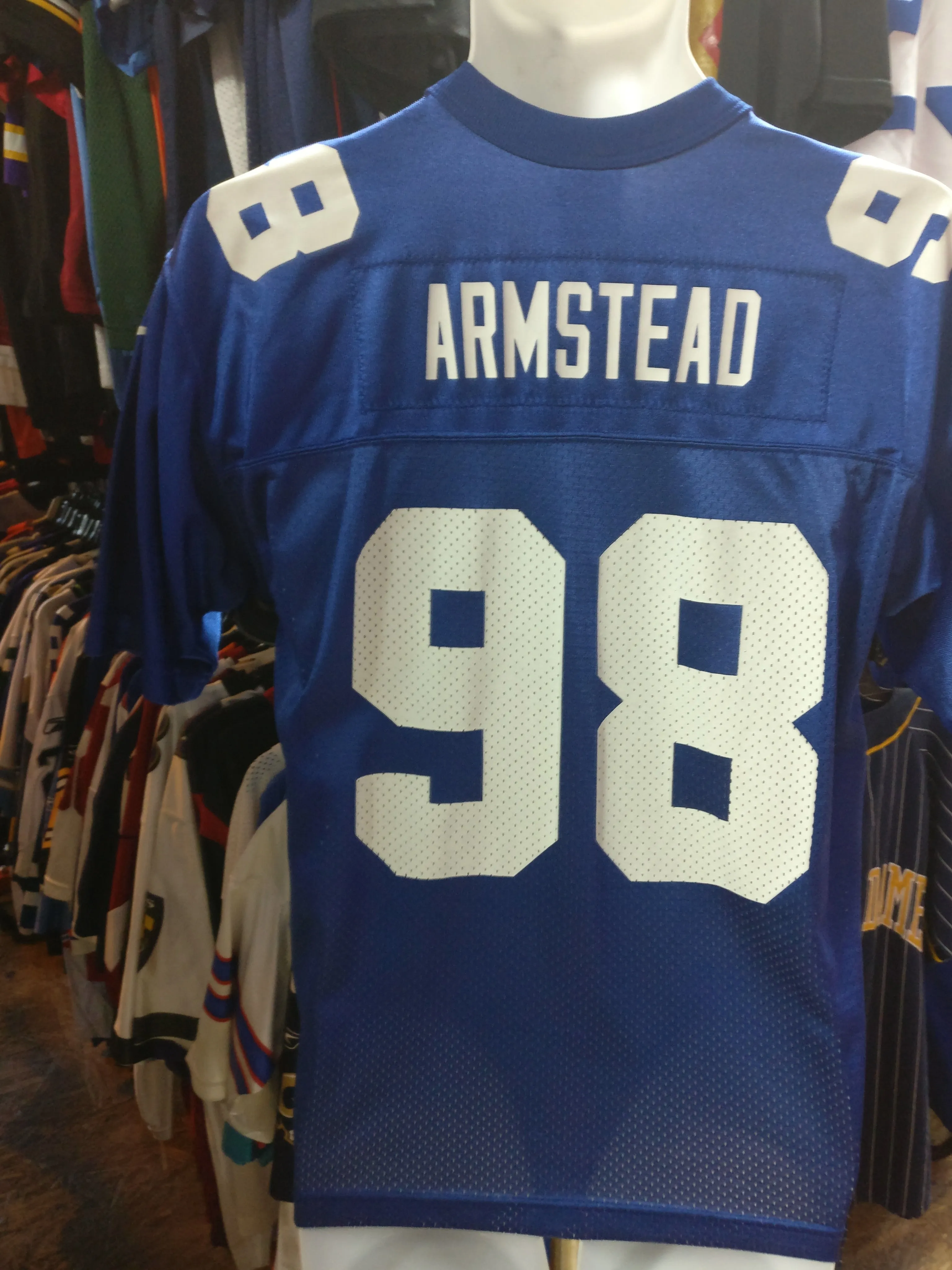 Vintage #98 JESSIE ARMSTEAD New York Giants NFL Nike Jersey YL