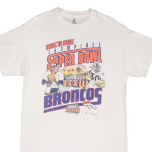 VINTAGE NFL DENVER BRONCOS SUPER BOWL CHAMPIONS XXXII 1999 TEE SHIRT SIZE LARGE
