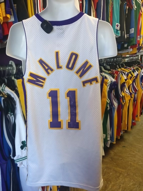 Vintage #11 KARL MALONE Los Angeles Lakers NBA Nike Jersey M